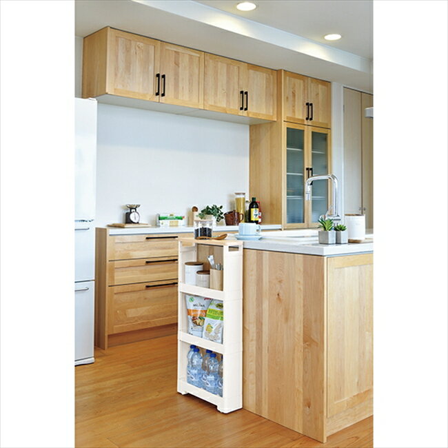 樂天商城 - 「リセ」スーパースリムラックウッド4段 ホワイト キッチン キッチン雑貨 内祝 内祝い お祝 御祝 記念品 出産内祝い プレゼント 快気祝い 粗供養 引出物