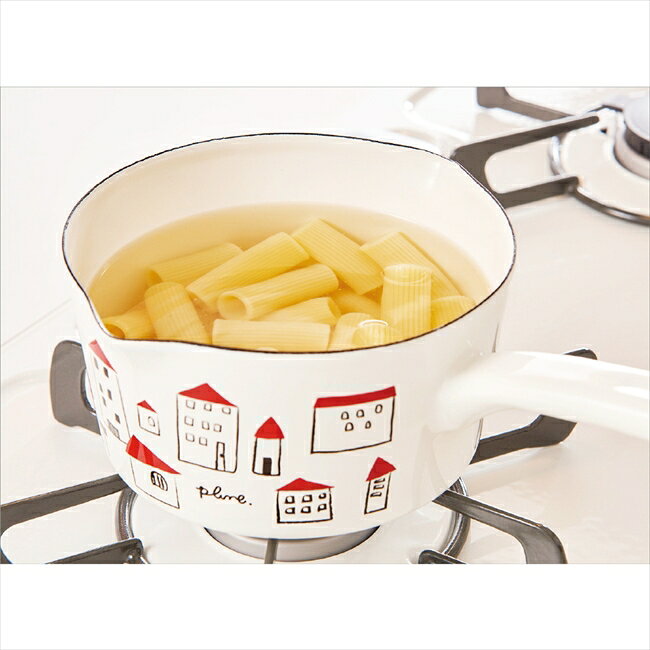 「Plune.」ホーローミルクパン15cm akaiyaneno YJM-101 キッチン キッチン雑貨 内祝 内祝い お祝 御祝 記念品 出産内祝い プレゼント 快気祝い 粗供養 引出物