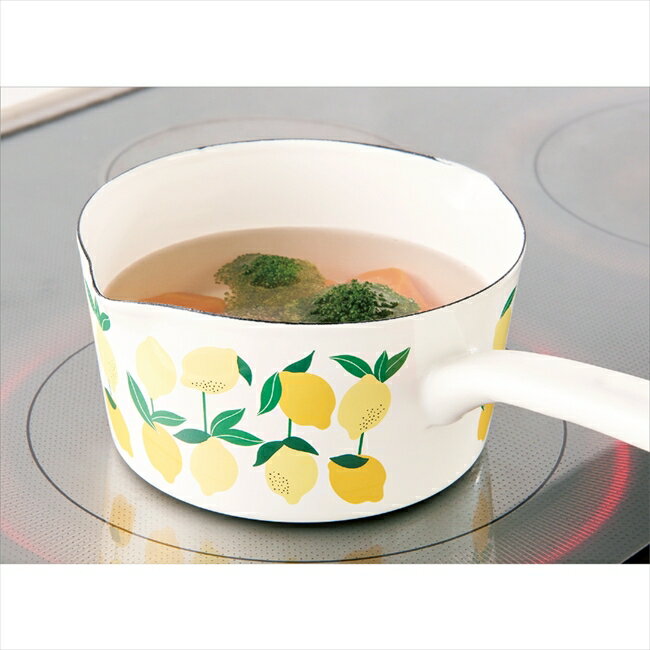 「Plune.」ホーローミルクパン15cmレモン YJM-108 キッチン キッチン雑貨 内祝 内祝い お祝 御祝 記念品 出産内祝い プレゼント 快気祝い 粗供養 引出物