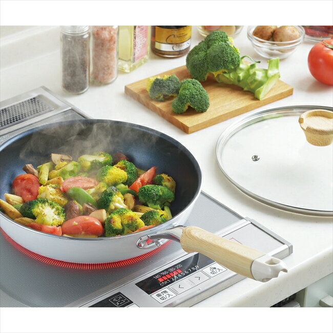 「ナチュラプラス」IH対応ガラス蓋付フライパン26cm NRP-04 キッチン キッチン雑貨 内祝 内祝い お祝 御祝 記念品 出産内祝い プレゼント 快気祝い 粗供養 引出物