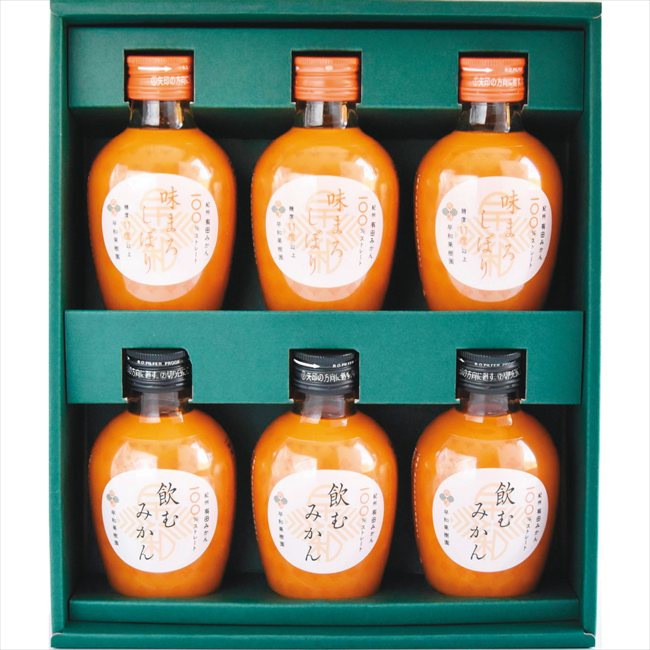 樂天商城 - 味まろしぼり飲むみかん飲み比べギフト（6本入） C6-RB-1 内祝 内祝い お祝 御祝 記念品 出産内祝い プレゼント 快気祝い 粗供養 引出物