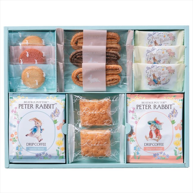 Set, Assortment - ピーターラビット?コーヒー＆スイーツギフト PRG-15 内祝 内祝い お祝 御祝 記念品 出産内祝い プレゼント 快気祝い 粗供養 引出物