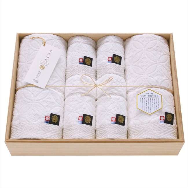 今治小町 白無垢 深木箱入りタオルセット TIK0514206 内祝 内祝い お祝 御祝 記念品 出産内祝い プレゼント 快気祝い 粗供養 引出物