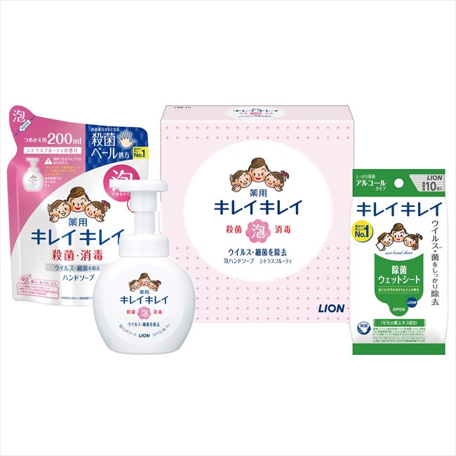 キレイキレイアワハンドソープセツトLBB-C LBB-C 内祝 内祝い お祝 御祝 記念品 出産内祝い プレゼント 快気祝い 粗供養 引出物