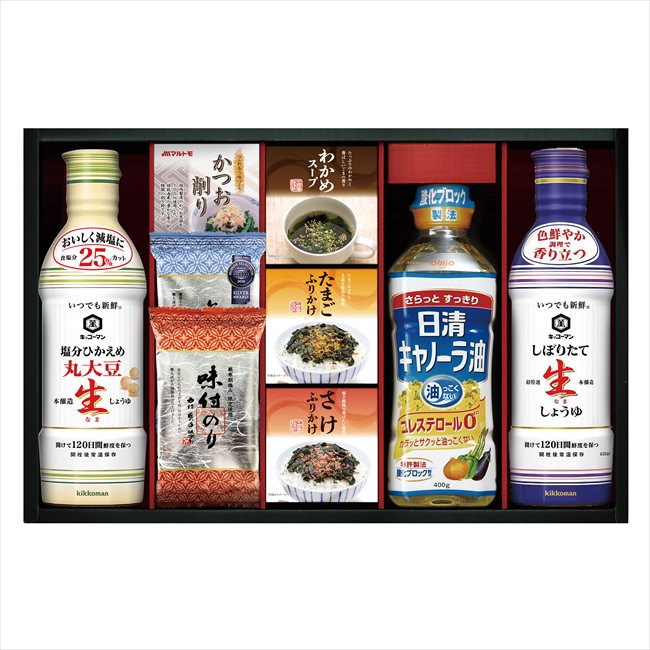 キッコーマン塩分ひかえめ生しょうゆ＆バラエティギフト TN-50R2 内祝 内祝い お祝 御祝 記念品 出産内祝い プレゼント 快気祝い 粗供養 引出物