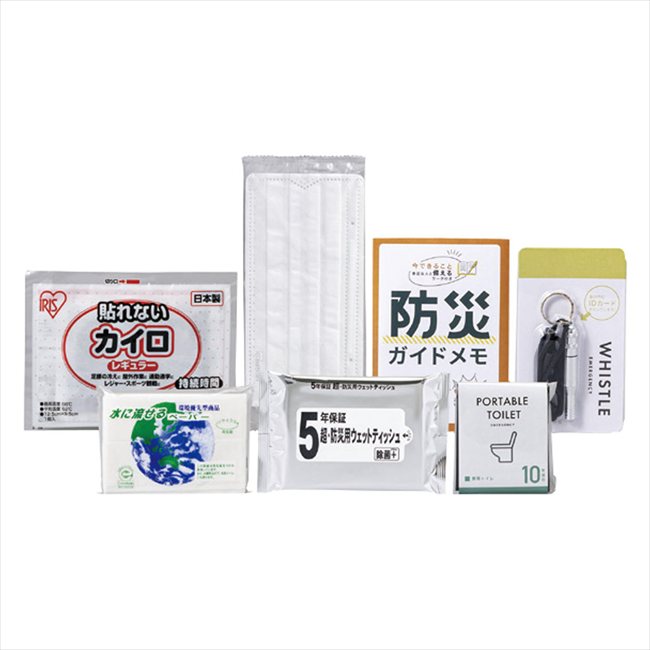 Promotion - 緊急防災7点セット（100E） 8-100E 景品 記念品 粗品 ノベルティ 名入れ 御挨拶 ご挨拶
