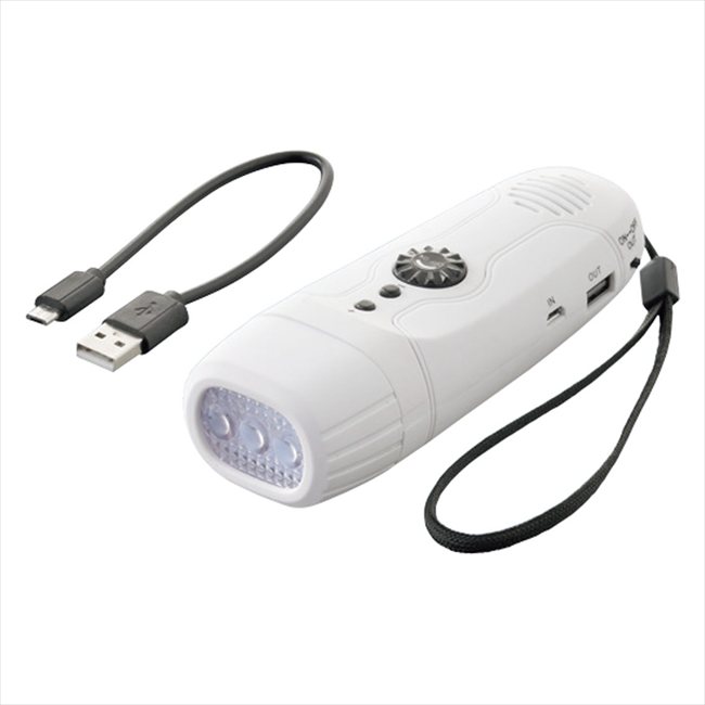 スマホ充電ダイナモ FMラジオLEDライト 50900 景品 記念品 粗品 ノベルティ 名入れ 御挨拶 ご挨拶