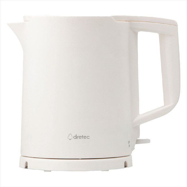 ドリテック 電気ケトル「ピタポット」0．8L PO-377WT 景品 記念品 粗品 ノベルティ 名入れ 御挨拶 ご挨拶