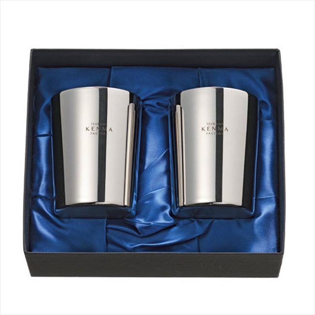 燕研磨ファクトリー ステンレスダブルカップ260mL 2個組 ME-7354 景品 記念品 粗品 ノベルティ 名入れ 御挨拶 ご挨拶