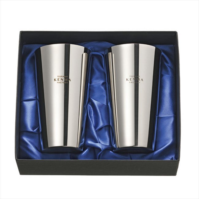 燕研磨ファクトリー ステンレスタンブラー400mL 2個組 ME-7353 景品 記念品 粗品 ノベルティ 名入れ 御挨拶 ご挨拶