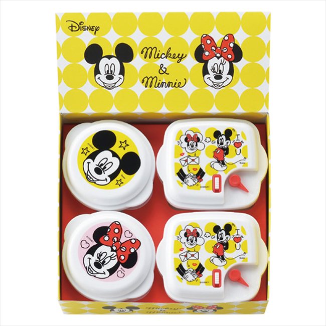 〈ミッキー&ミニー〉ポップトーン 電子レンジ容器 4pc MM-108 景品 記念品 粗品 ノベルティ 名入れ 御挨拶 ご挨拶