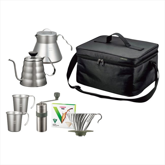 ハリオ V60アウトドア コーヒー フルセット O-VOCF 景品 記念品 粗品 ノベルティ 名入れ 御挨拶 ご挨拶