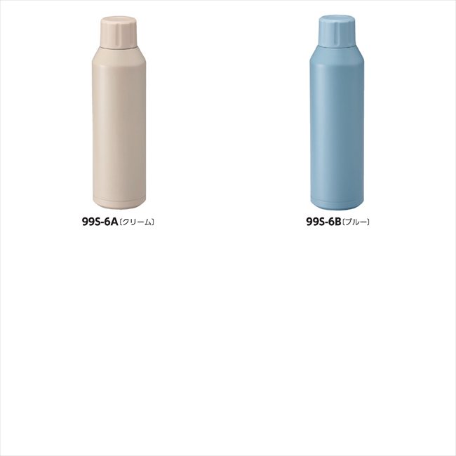真空ステンレス炭酸ボトル480ml A/クリーム B3726 景品 記念品 粗品 ノベルティ 名入れ 御挨拶 ご挨拶