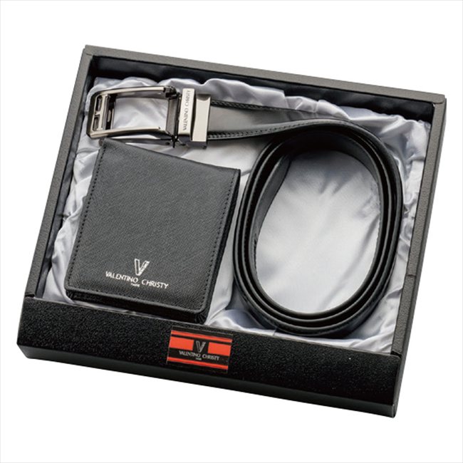 バレンチノ・クリスティ 札入れベルトセット VCS-02 景品 記念品 粗品 ノベルティ 名入れ 御挨拶 ご挨拶