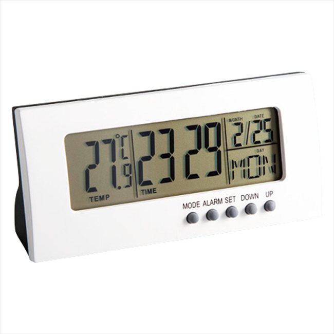 ※商品はお取り寄せとなりますのでご注意ください ■商品説明： ■商品内容:ABS 100年カレンダー・スヌーズ付きアラーム・タイマー・温度 取説 ■商品重量／容量：52g／ ■商品サイズ／パッケージサイズ：50×102×28mm／62×12...