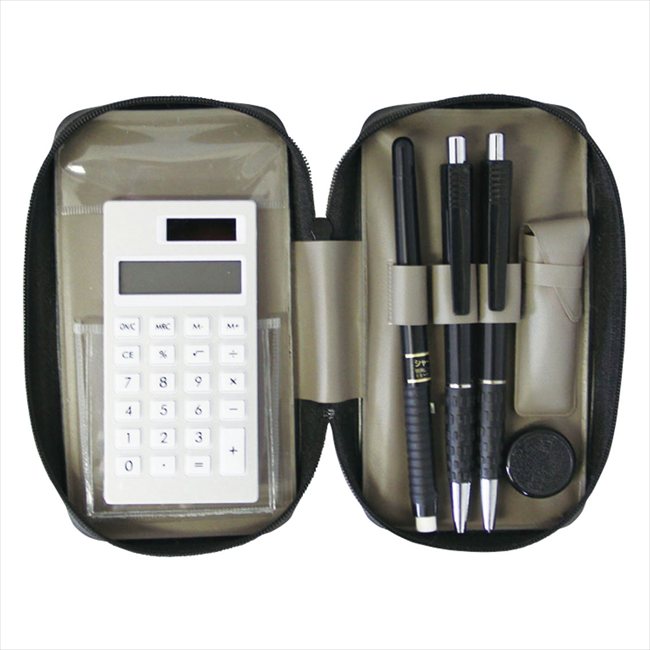 ブラック電卓付印章セット BL1500OC 景品 記念品 粗品 ノベルティ 名入れ 御挨拶 ご挨拶