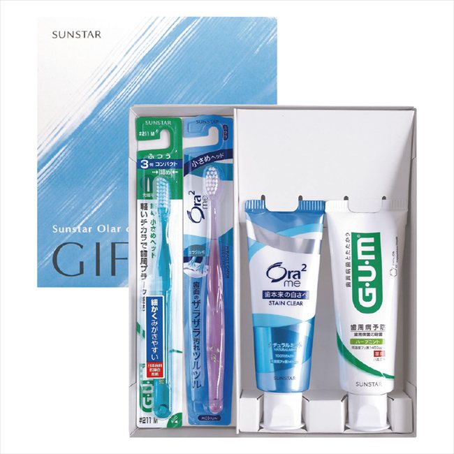 ※商品はお取り寄せとなりますのでご注意ください ■商品説明： ■商品内容: ガム デンタルペースト スタンディングタイプ120g・オーラツーミーステインクリアペースト ナチュラルミント 130g・ガム デンタルハブラシ #211 ふつう・オ...