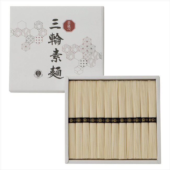 樂天商城 - 手延べ三輪素麺（レシピ集付き） RMX-20P 景品 記念品 粗品 ノベルティ 名入れ 御挨拶 ご挨拶