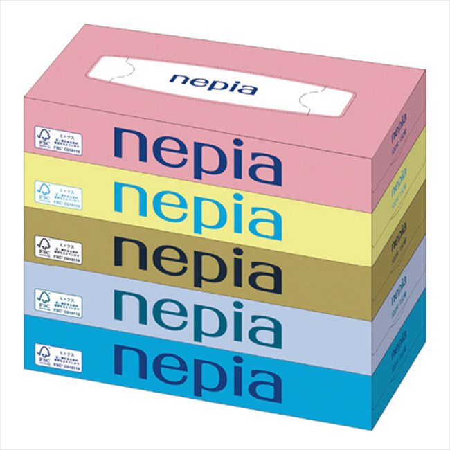 ネピア ティシュ 150組5個パック 景品 記念品 粗品 ノベルティ 名入れ 御挨拶 ご挨拶