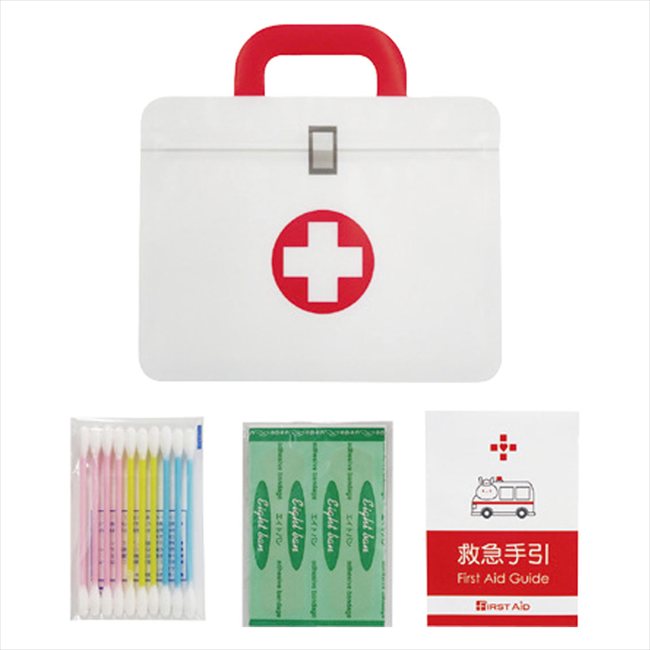 ファーストエイドミニ4点セット FM-02 景品 記念品 粗品 ノベルティ 名入れ 御挨拶 ご挨拶
