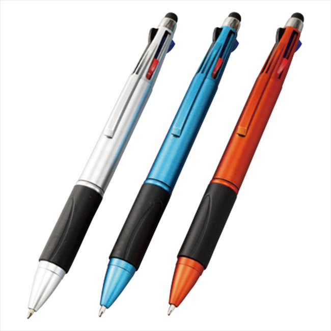 タッチペン付4色ボールペン SC-1606 景品 記念品 粗品 ノベルティ 名入れ 御挨拶 ご挨拶