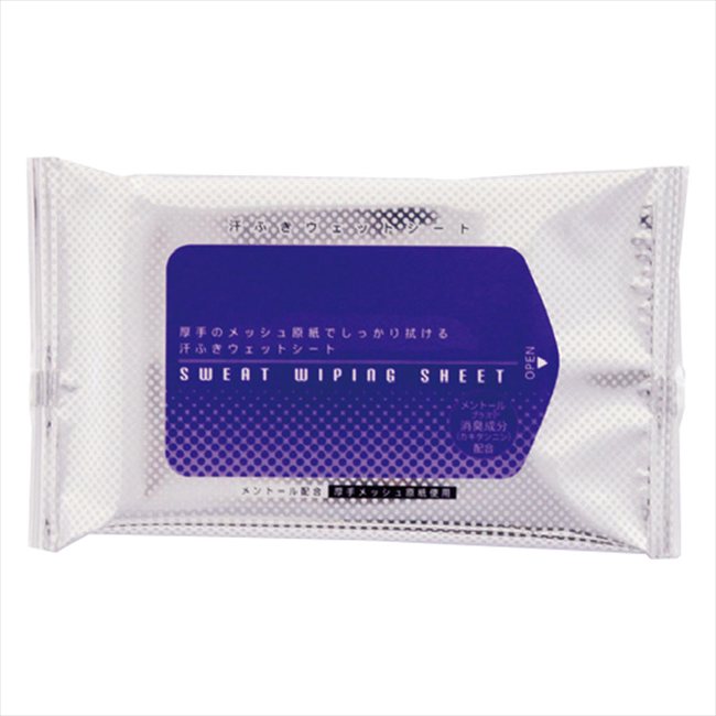 メントール配合 汗拭きウェットシート 10枚 00016504 景品 記念品 粗品 ノベルティ 名入れ 御挨拶 ご挨拶