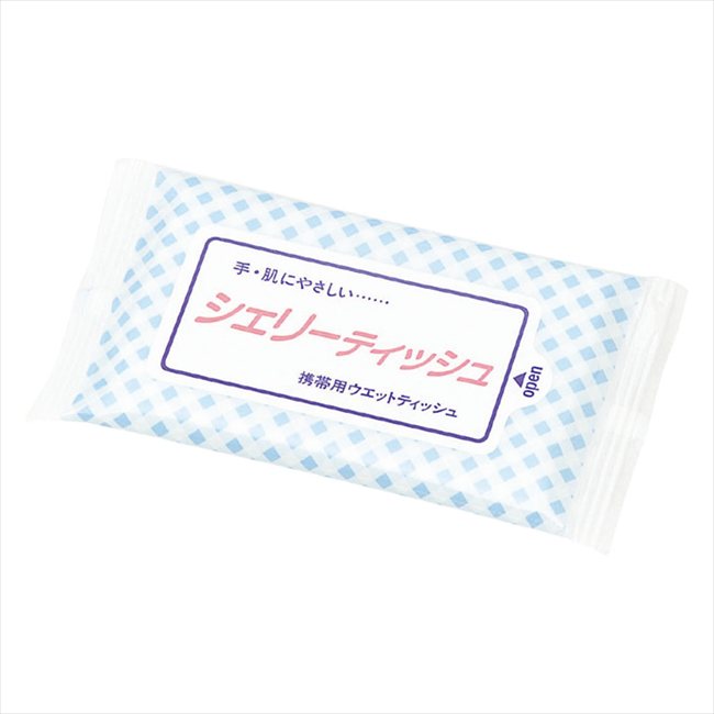 ウェットティッシュ シェリー （10枚入） WT-002 景品 記念品 粗品 ノベルティ 名入れ 御挨拶 ご挨拶