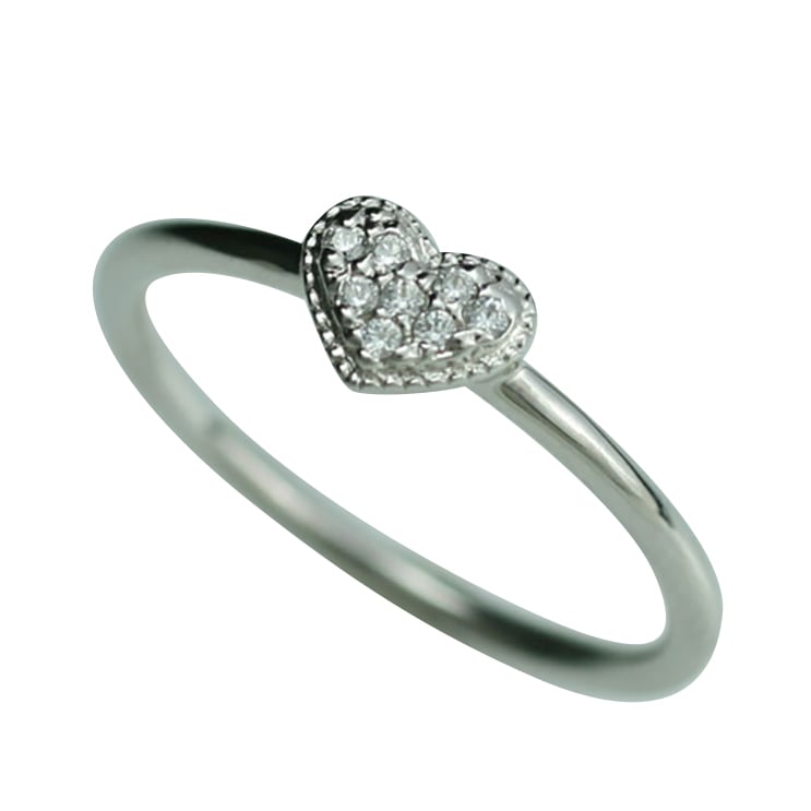 ダイヤモンドリング シルバー925 シルバーリング ハート ファッションリング 天然ダイヤ ダイヤモンド リング 品質保証書 金属アレルギー 日本製 おしゃれ ジュエリー プレゼント ギフト クリスマス 卒業式 入学式 卒園式 入園式 お祝い