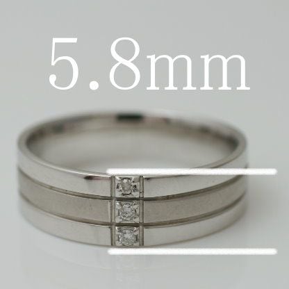 ココカルの結婚指輪 プラチナ ペア マリッジリング プラチナ900 ダイヤモンド 2本セット 天然ダイヤ 品質保証書 金属アレルギー 日本製 おしゃれ ジュエリー プレゼント ギフト クリスマス 卒業式 入学式 卒園式 入園式 お祝い｜アングル2