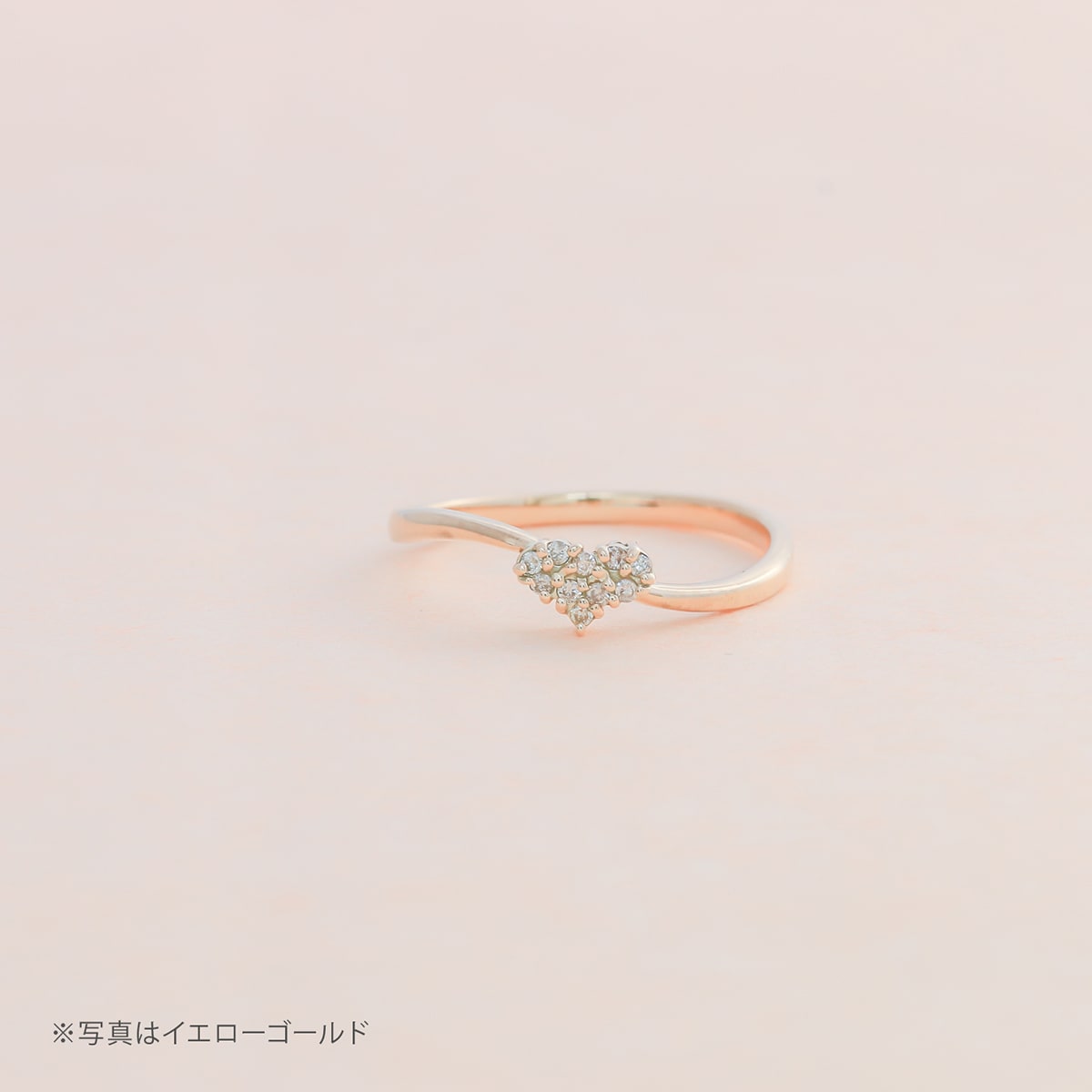 ホワイトゴールド リング K18 ハート イエローゴールド ホワイトゴールド ピンクゴ...