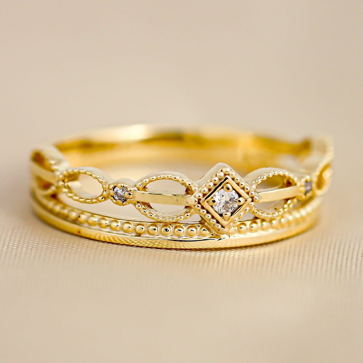 ホワイトゴールド リング K10 イエローゴールド ホワイトゴールド ピンクゴールド ファッションリング 天然ダイヤ ダイヤモンド リング 品質保証書 金属アレ...