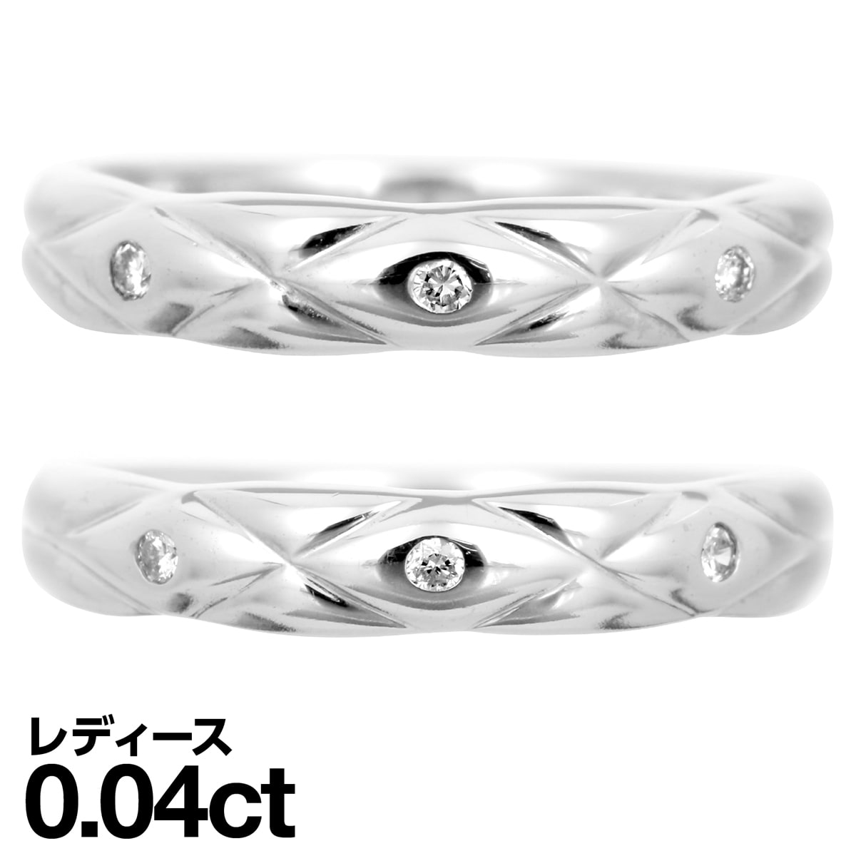 ペアリング シルバー925 シルバーリング ダイヤモンド 2本セット 天然ダイヤ 品質保証書 金属アレルギー 日本製 おしゃれ ジュエリー プレゼント ギフト ...
