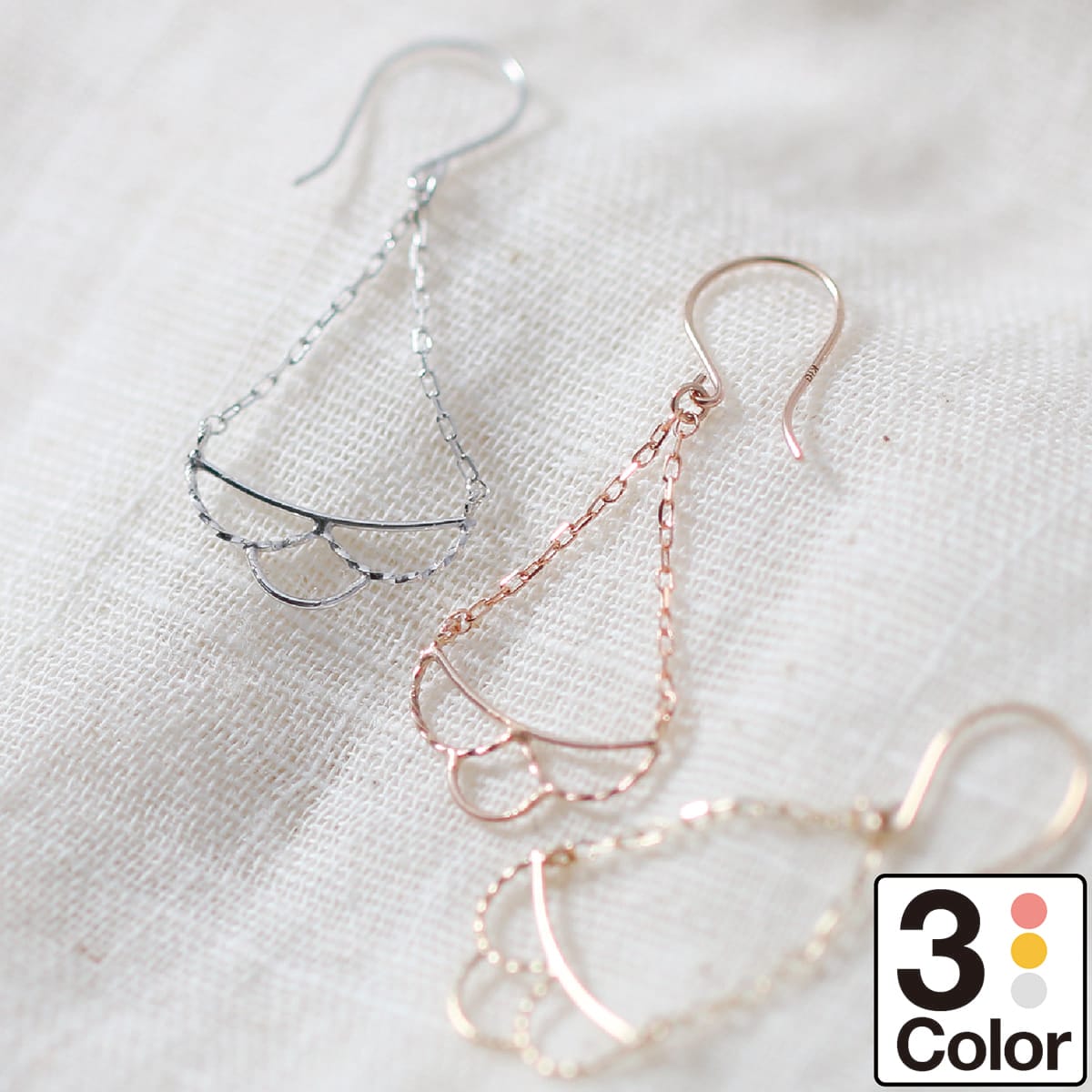 White Gold - ピアス 金属アレルギー フックピアス K10 イエローゴールド ホワイトゴールド ピンクゴールド 品質保証書 日本製 おしゃれ ジュエリー プレゼント ギフト クリスマス 卒業式 入学式 卒園式 入園式 お祝い