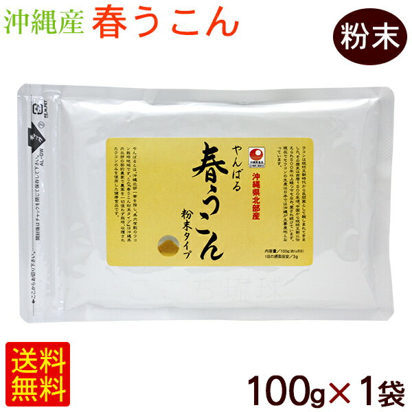 やんばる 春ウコン 粉末 100g×1袋　/沖縄産 国産春うこん パウダー【M便】