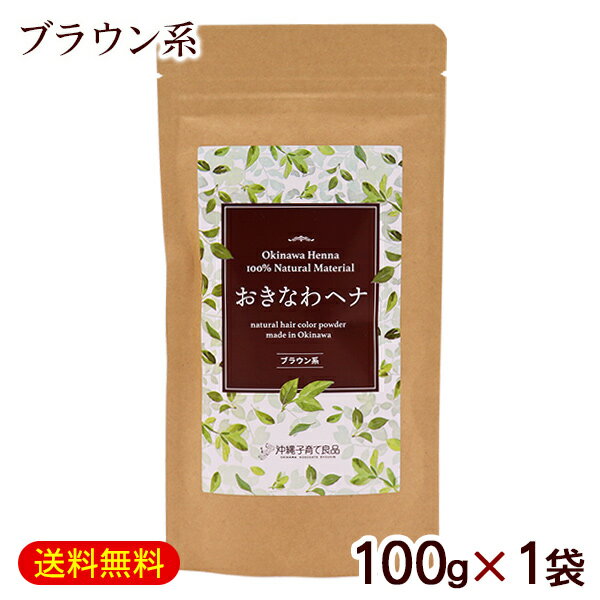 おきなわヘナ ブラウン系 100g×1袋　/沖縄子育て良品 天然染毛料 ヘナ 白髪染め 国産 【M便】のサムネイル