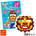 なりきりシーサー変身パック(ハイビスカスの香り) 3枚セット /沖縄限定 フェイスマスクシート パック おもしろ 沖縄お土産 雑貨 【M便】