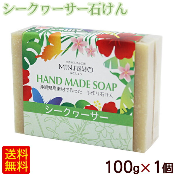 シークワーサー石けん 100g×1個　/洗顔 無添加 手作り 石鹸 沖縄産 みなしょう 【M便】
