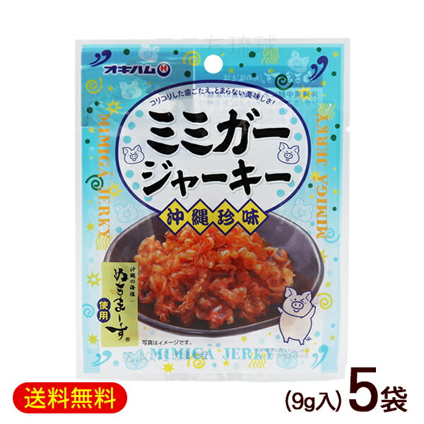 ミミガージャーキーN　9g×5袋　/ぬちまーす使用 豚耳皮 おつまみ 沖縄お土産 オキハム【M便】