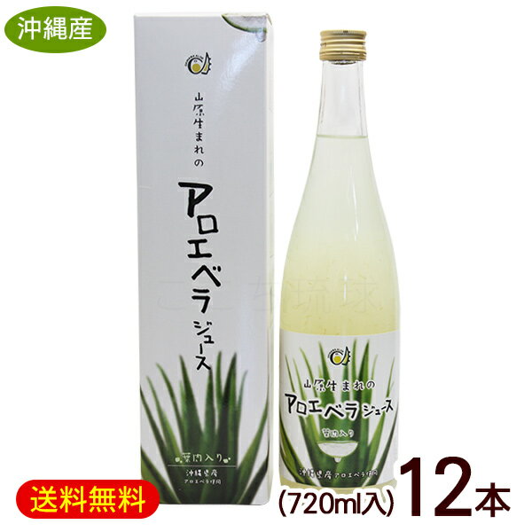 楽天沖縄お土産通販　ここち琉球山原生まれのアロエベラジュース 720ml×12本　/沖縄産 アロエジュース 葉肉入り【FS】