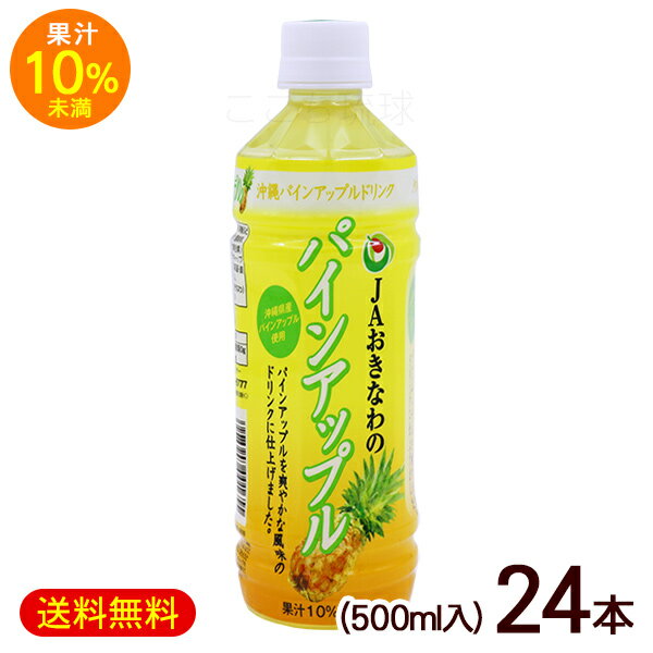 楽天沖縄お土産通販　ここち琉球JAおきなわ パインアップル 果汁10％未満 500ml×24本　/パインジュース パイナップルジュース 沖縄お土産【FS】