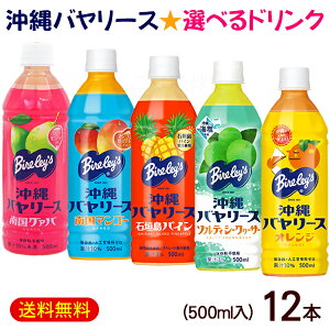 沖縄バヤリース 選べるドリンク 500ml×12本　/グァバ マンゴー ソルティシークワーサー オレンジ 石垣島パイン ジュース ペットボトル 沖縄限定【FS】