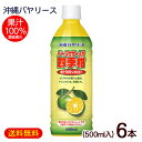 シークワーサー入り四季柑 500ml 6本 果汁100％ ジュース 原液 沖縄バヤリース【FS】