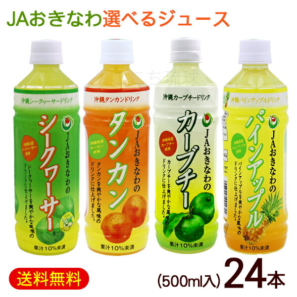 JAおきなわ 選べるジュース 500ml×24本　/シークワーサージュース パインアップルジュース タンカンジュース カーブチージュース ペットボトル【FS】