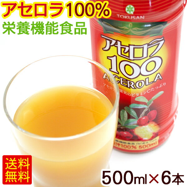 アセロラ100 果汁100％ 500ml×6本　/アセロラドリンク アセロラジュース 【FS】