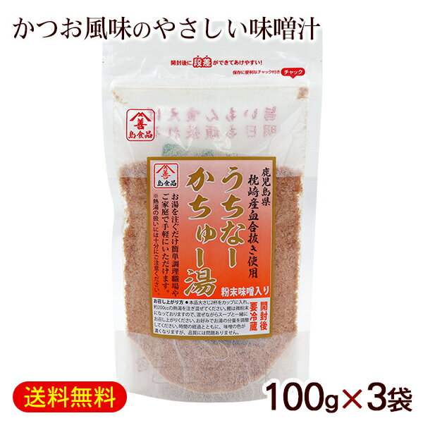 うちなーかちゅー湯 100g×3袋　/島食品 鰹湯 かつお節 みそ汁 粉末 【P便】
