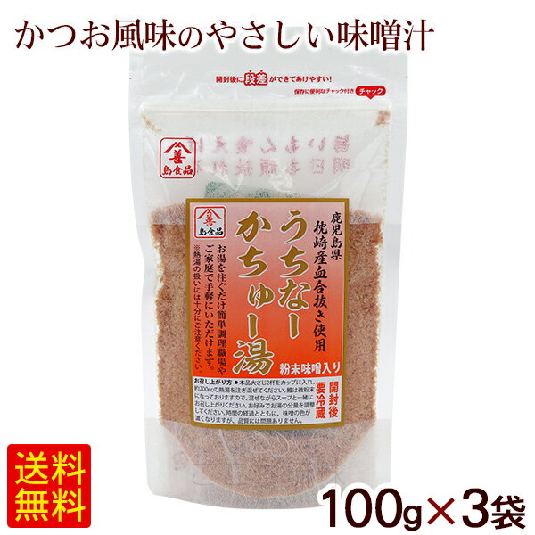 うちなーかちゅー湯 100g×3袋　/島食品 鰹湯 かつお節 みそ汁 粉末 【P便】