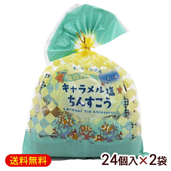 キャラメル塩ちんすこう 袋入 （2個×12袋）×2袋　/沖縄お土産 お菓子 南国製菓【小宅】