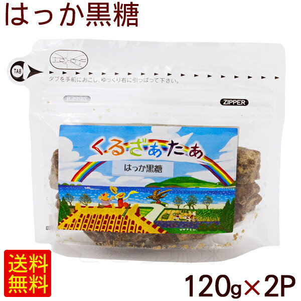 はっか黒糖 120g×2個　/ハッカ黒糖 黒砂糖 沖縄お土産 お菓子 共栄社【M便】