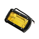 LED 作業灯 イエロー レンズ 72W 12V 24V 3000K 極黄 フォークリフト トラック 船舶 倉庫作業