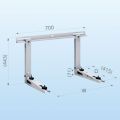 【C-KZG7】塩害地向け溶融亜鉛メッキ【日晴金属工業 NISSEI】壁面用クーラーキャッチャー・エアコン架台 （幅70〜650/奥行160〜340（mm））